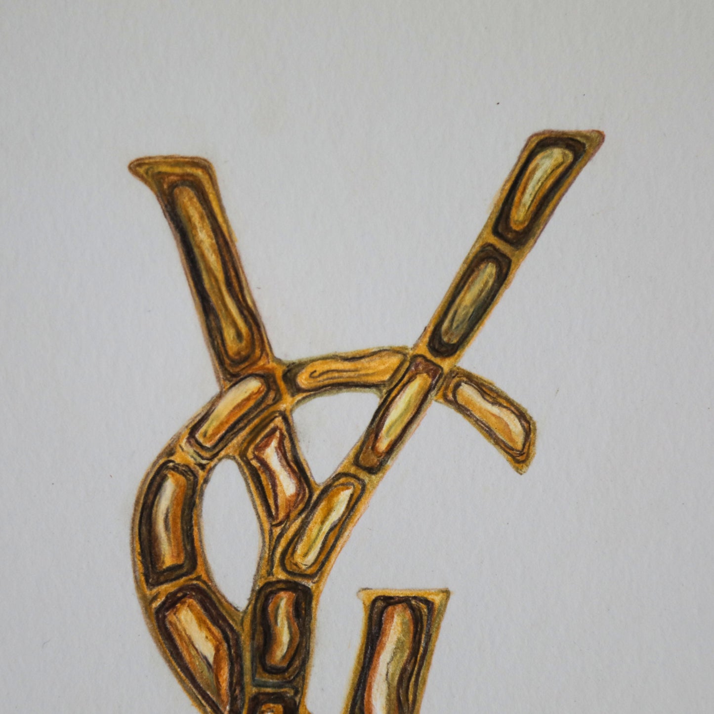 YSL Brooch | Original Drawing
